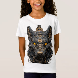 Steampunk Mechanical Wolf Head - Cyberpunk Robot A T-Shirt