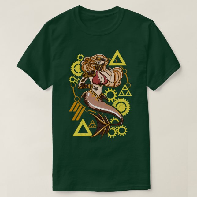 Steampunk Mermaid 1 T-Shirt (Design Front)