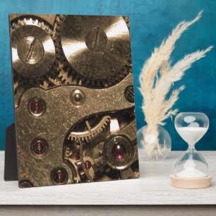 Steampunk Metal Clock Gears Plaque