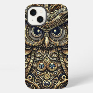 Steampunk Metal Gears and Owl iPhone 13 Case