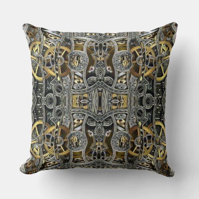 Steampunk Metal Gears Cushion (Front)