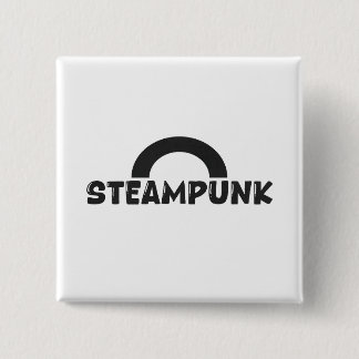 Steampunk Minimalist Design Button