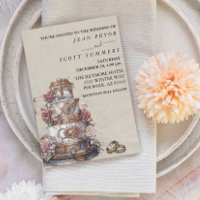 Steampunk Modern Simple Cake Rings Wedding