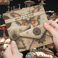 Steampunk | Monarch Butterfly | Leather Birthday