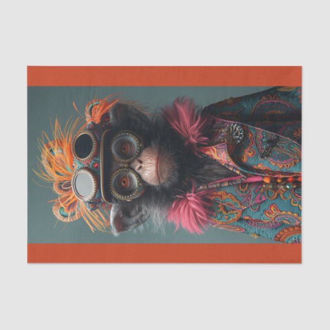 Steampunk Monkey Business Tissue Paper (Front)
