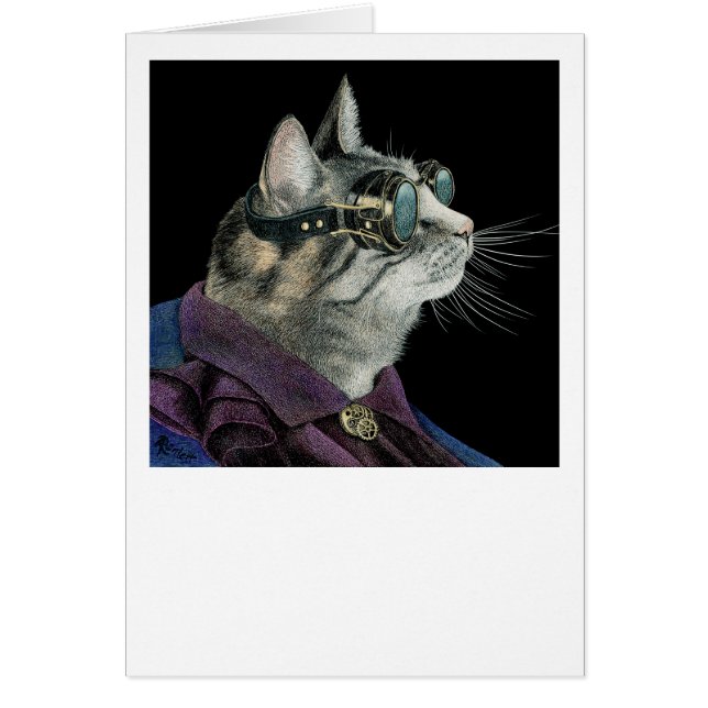 "Steampunk Mouser" - Tabby Cat (Front)