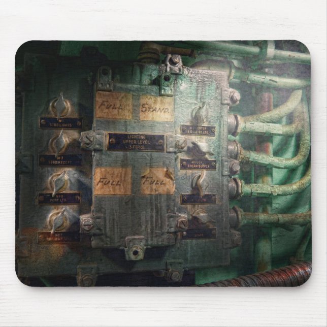 Steampunk - Naval - Lighting control panel Mouse Pad (Front)