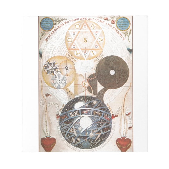 Steampunk Occult Star of David Notepad (Front)