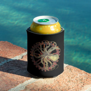 Steampunk Octopus & Rusty Clockwork Gear Cooler