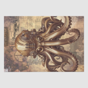Steampunk Octopus Tissue Paper