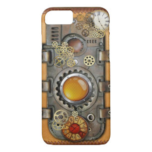 Steampunk on Leather Case-Mate iPhone Case
