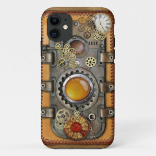 Steampunk on Leather Case-Mate iPhone Case