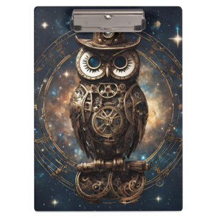 Steampunk Owl Clipboard