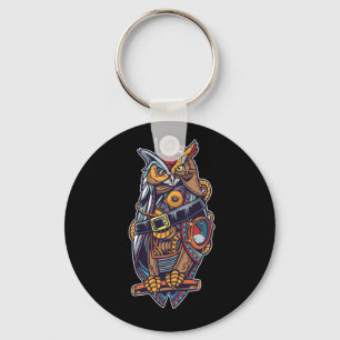 Steampunk Owl Key Ring