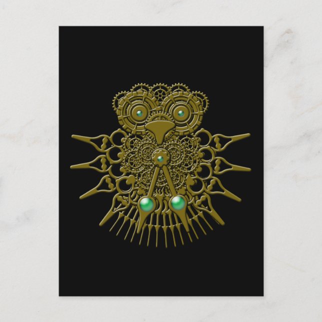 Steampunk Owl Postcard (Front)