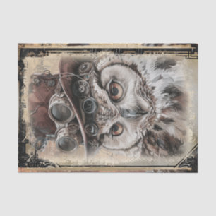 Steampunk Owl Tissue Paper