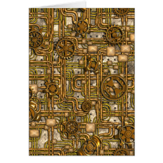 Steampunk Panel - Gears and Pipes - Brass