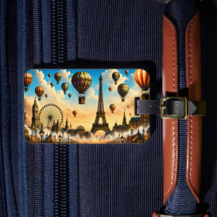 Steampunk Paris World's Fair  Luggage Tag