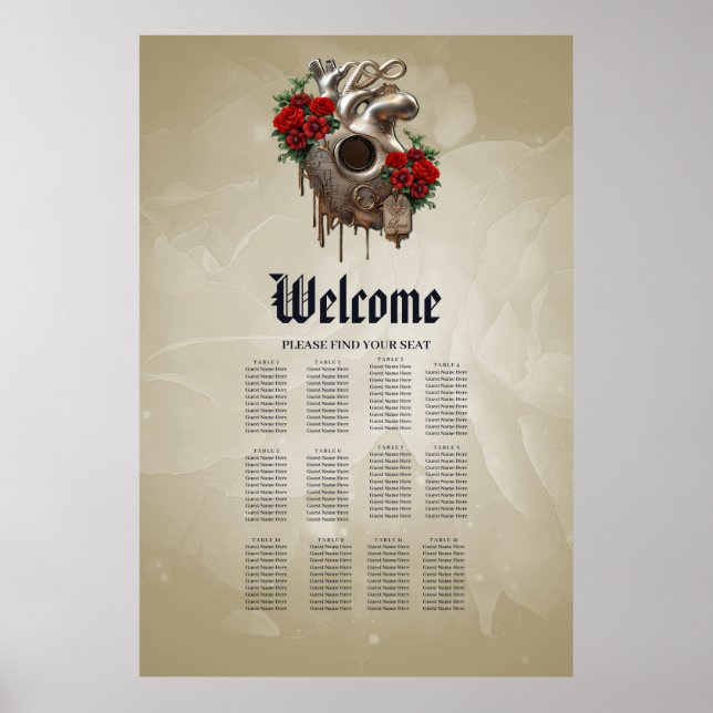 Steampunk Passion, the mechanical Heart of Love.  Poster (Front)