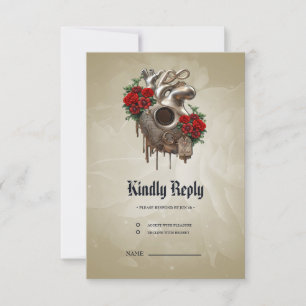 Steampunk Passion, the mechanical Heart of Love.  RSVP Card