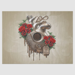 Steampunk Passion, the mechanical Heart of Love. Tissue Paper