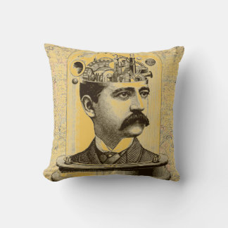 Steampunk Patterns wheels, gears cogs and things Cushion
