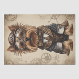 Steampunk Paws: The Yorkshire Terrier Decoupage Tissue Paper