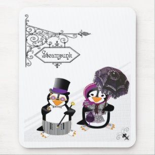 Steampunk Penguin Mousepad