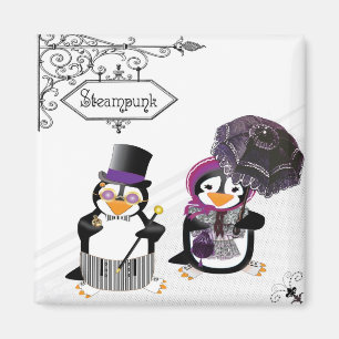 Steampunk Penguins Magnet