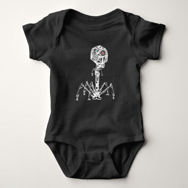 Steampunk Phage Baby Bodysuit (Front)