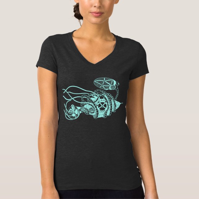 Steampunk Phage vs. Bacteria T-Shirt (Front)