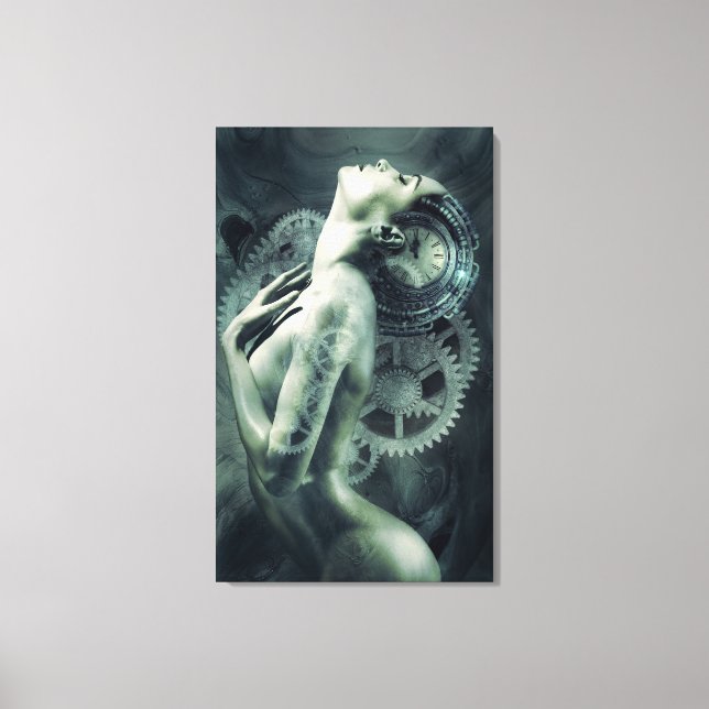 Steampunk Photomontage Canvas Print (Front)