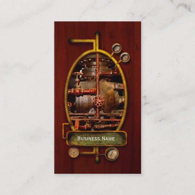 Steampunk - Pipe dreams Business Card (Front)