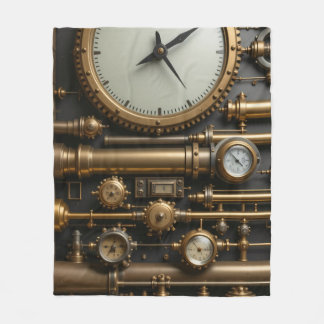 Steampunk Pipes and Gauges Blanket