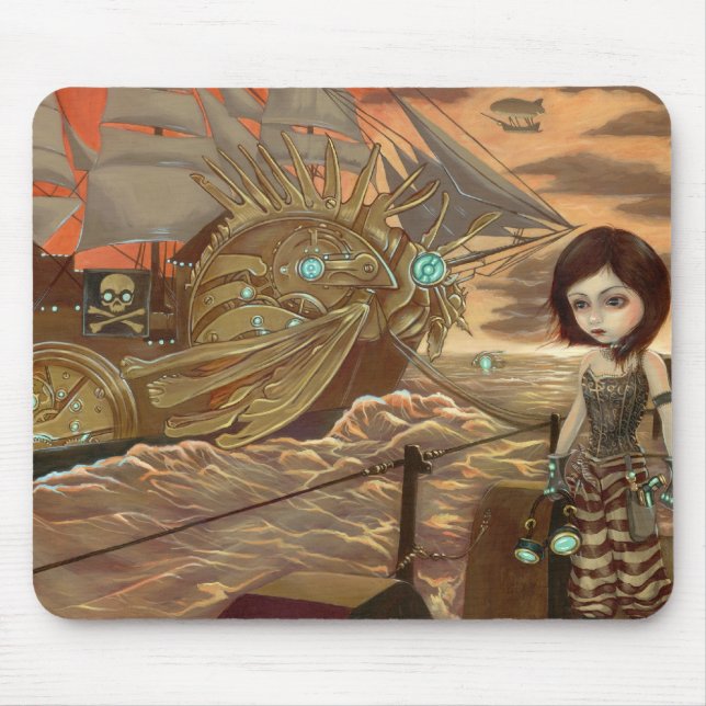 Steampunk Pirates:  Maritime Sunset Mousepad (Front)