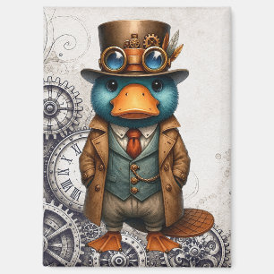 Steampunk Platpus & Gears  Magnet