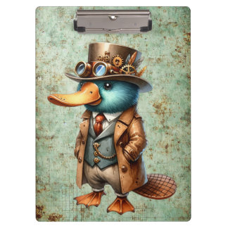 Steampunk Platypus Clipboard