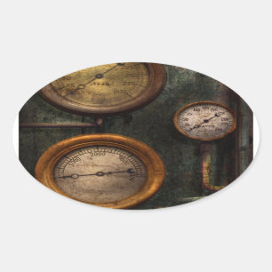 Steampunk - Plumbing - Gauging success Oval Sticker