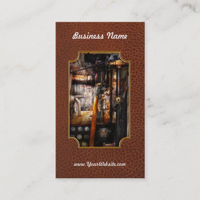 Steampunk - Plumbing - Pipes Business Card (Front)