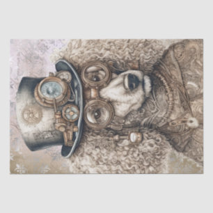 Steampunk Poodle Dog Tissue Paper