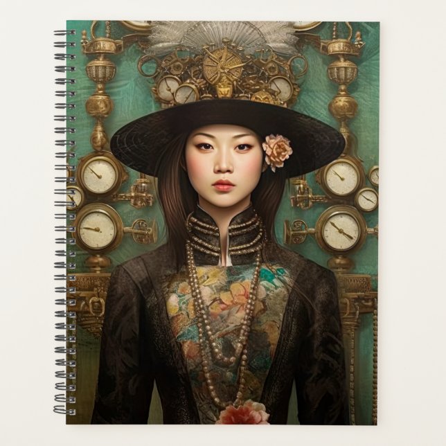 Steampunk Portrait of a Lady Planner (Front)