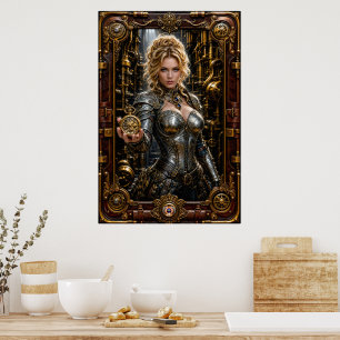 Steampunk Portrait Of Ottilie Von Zale Poster