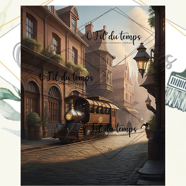 Steampunk Post Apocalyptic Cities Decoupage v4 Tissue Paper (Creator Uploaded)