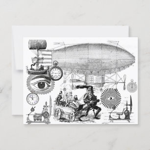 Steampunk Postcard