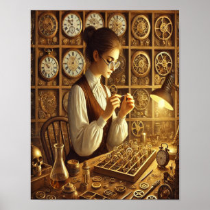 Steampunk Poster 12, The Clockmaker’s Apprentice