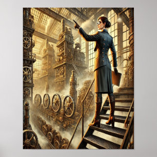 Steampunk Poster 13, The Factory Forewoman