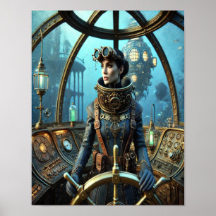 Steampunk Poster 34, The Submersible Navigator  