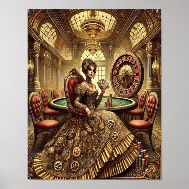 Steampunk Poster 8, The Queen of the Grand Casino (Front)