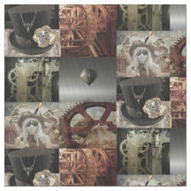 Steampunk Printed Cotton Fabric