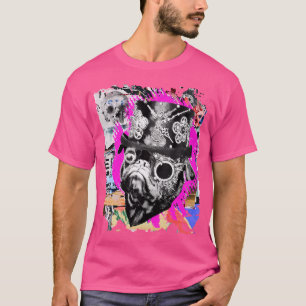 Steampunk Pug Dog - Urban Street Art And Graffiti  T-Shirt